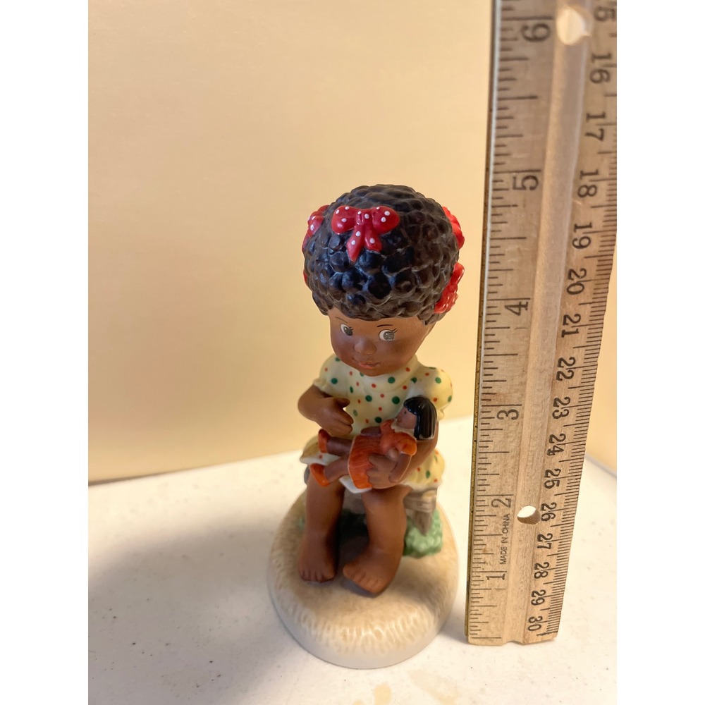 Goebel Charlot Byj Little Sentiments Figurine Girl with Doll Red Bows 5 Inch